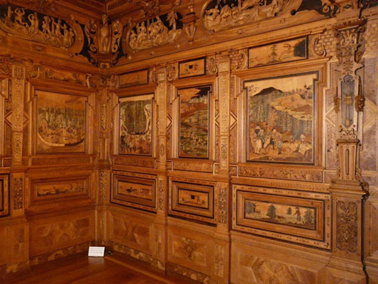 Detail Jagdintarsienzimmer Veste Coburg